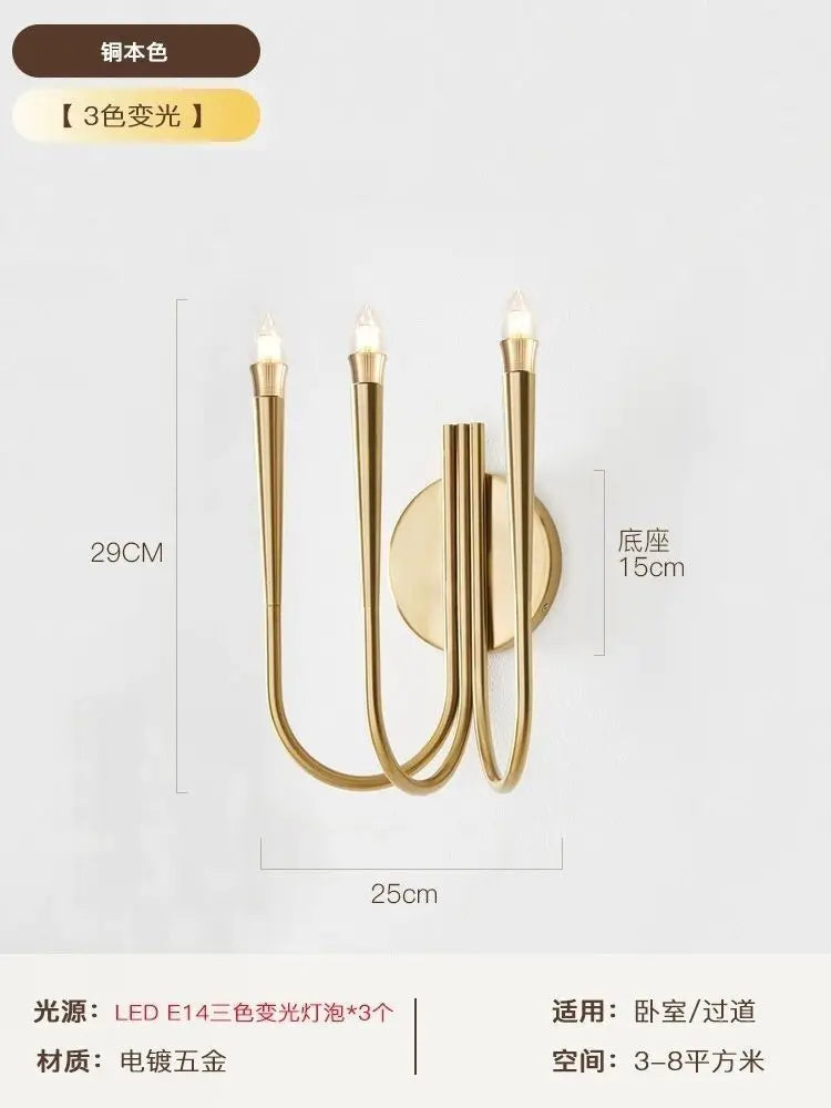 Afralia™ Vintage Copper LED Chandelier Gold Luxury Ceiling Lamp for Kitchen & Living Room