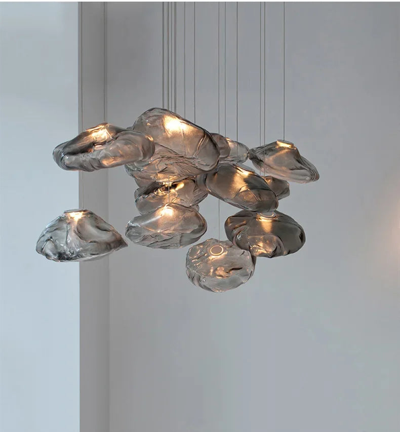 Afralia™ Cloud Glass Pendant Lights | Nordic Modern Blown Crystal Suspension Lamps