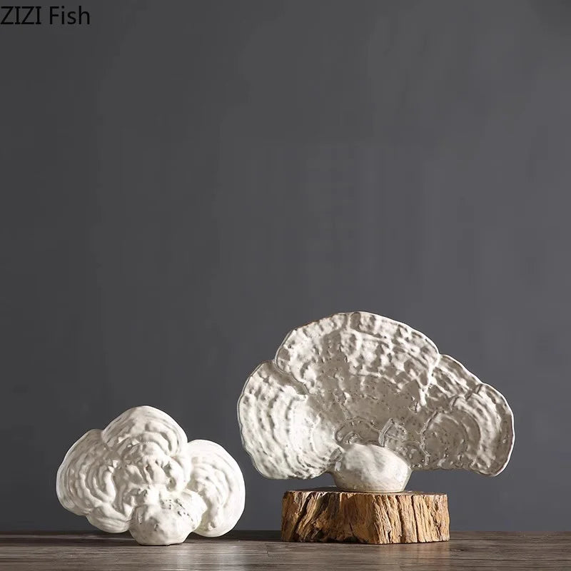 Afralia™ Ganoderma Lucidum Sculpture Desk Ornament, Modern Room Decor & Crafts