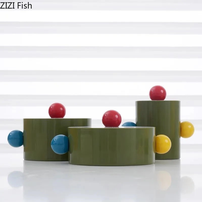 Afralia™ Colorful Dot Decorative Storage Jar for Small Objects and Jewelry Organizing