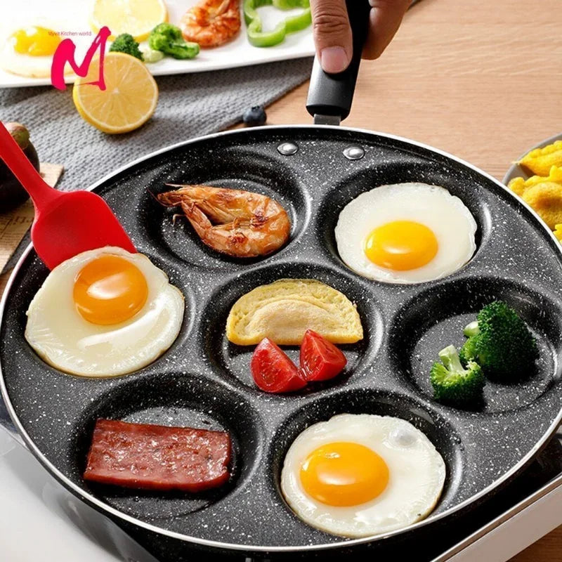 Afralia™ Breakfast Egg Pan Non-stick Cooking Pan for Pancakes, Eggs, and Ham