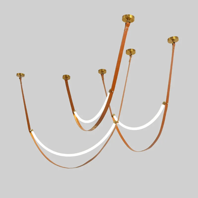 Afralia™ Designer LED Tube Suspension Chandelier for Living Room and Bar