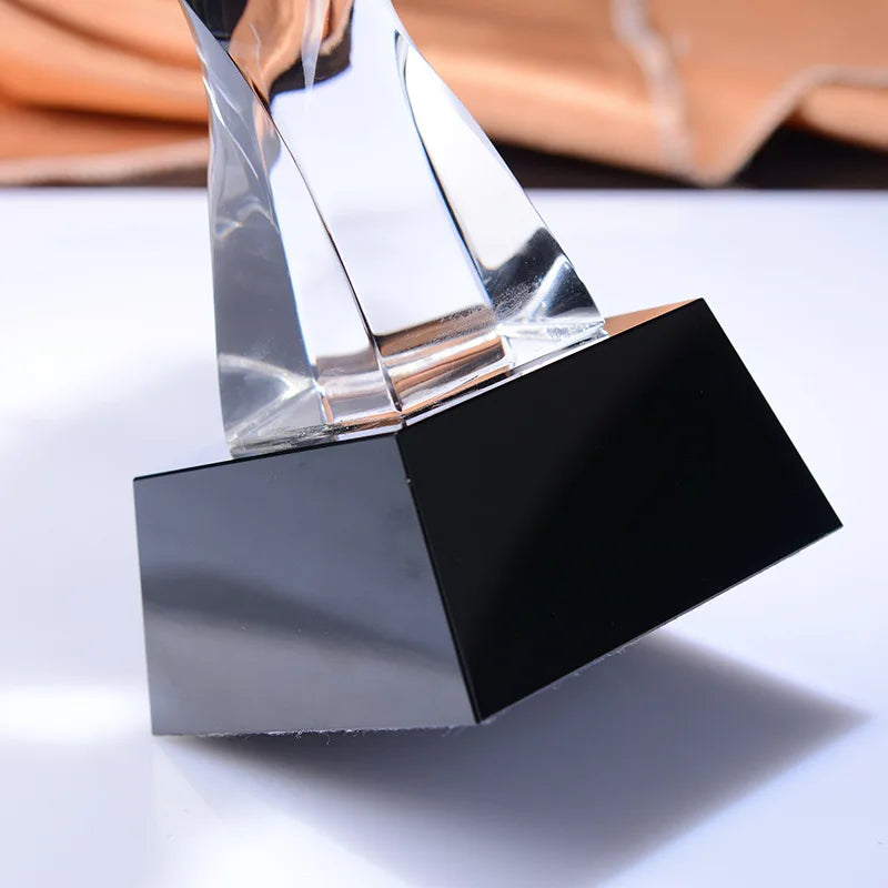 Afralia™ Crystal Horse Trophy: Simulated Horse Head Glass Medal & Decorative Figurine