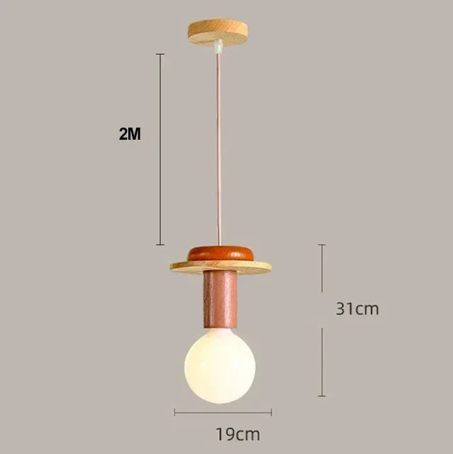 Afralia™ Modern Wood LED Pendant Chandelier for Kitchen Home Decor