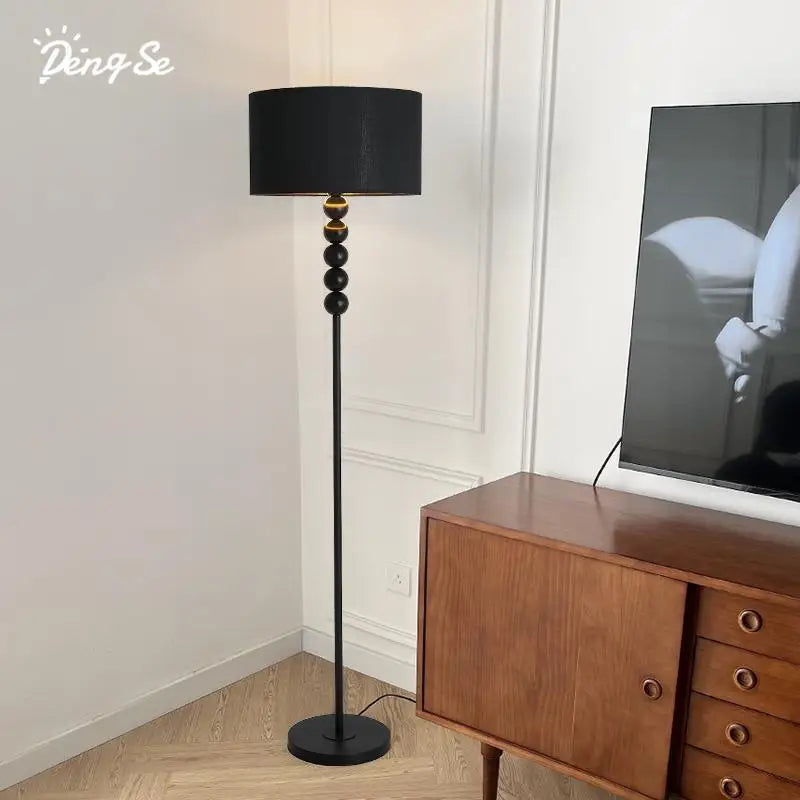 Afralia™ Retro Chrome Fabric Floor Lamp for Living Room Bedroom, Bauhaus Design LED Floor Light