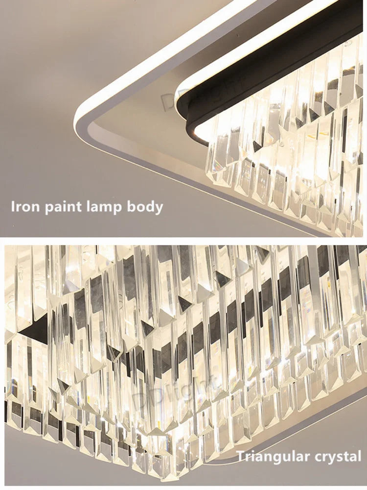 Afralia™ Crystal Industrial Pendant Chandelier Set for Modern Living Room and Bedroom Decor