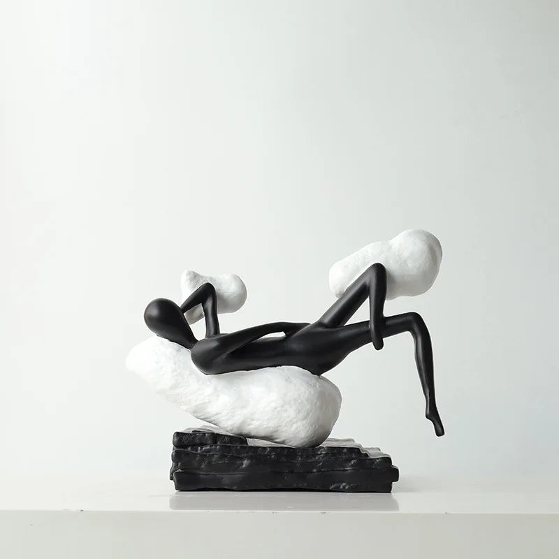 Afralia™ Resin Abstract Gymnastics Figure Home Decor Figurine