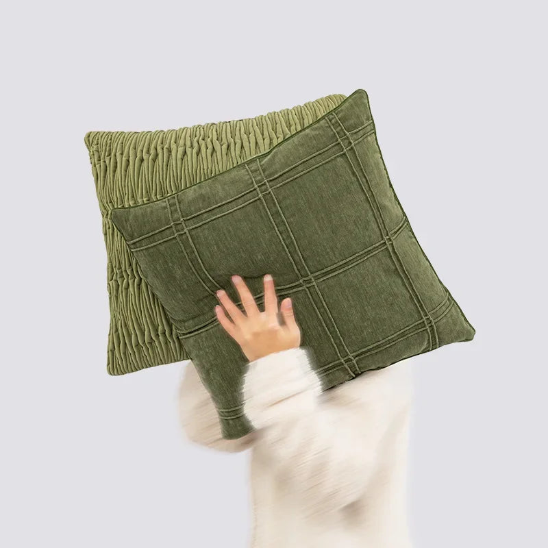 Afralia™ Nordic Green Light Luxury Pillow Cover for Modern Minimalism Home Decor