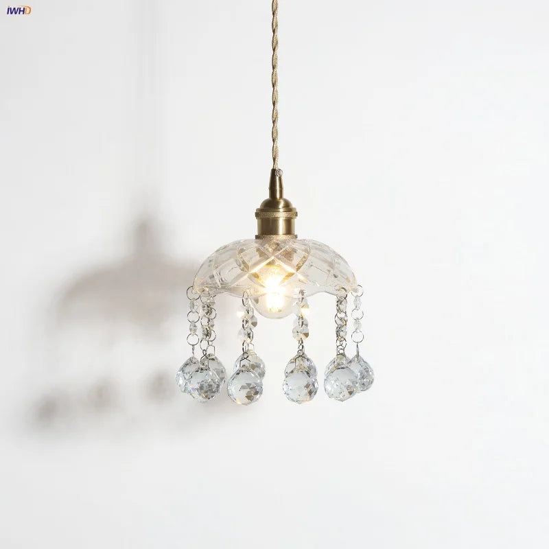 Afralia™ Clear Glass LED Pendant Lights for Home Decor and Lighting