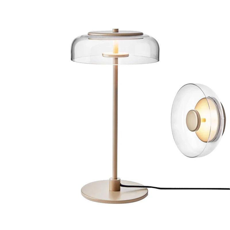 Afralia™ Clear Glass Table Lamp – Luxury Desk Light for Home Decor & Study