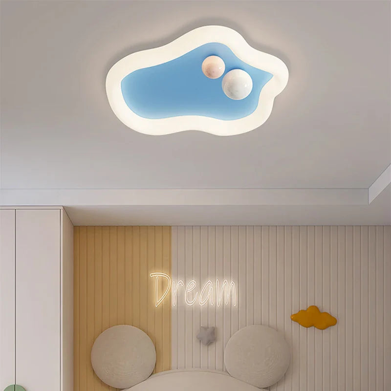Afralia™ Kids Room Ceiling Lights Pink Blue Modern Children's Lamp for Home Decor