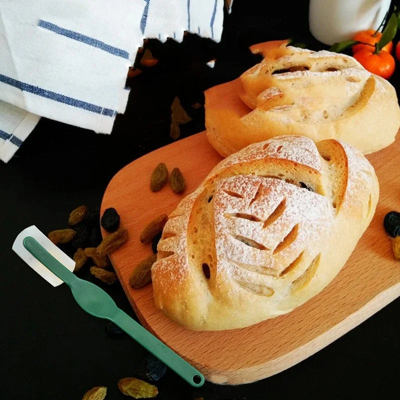Afralia™ Curved Blade Bread Lame with Scraper and Knife - Bakery Essential