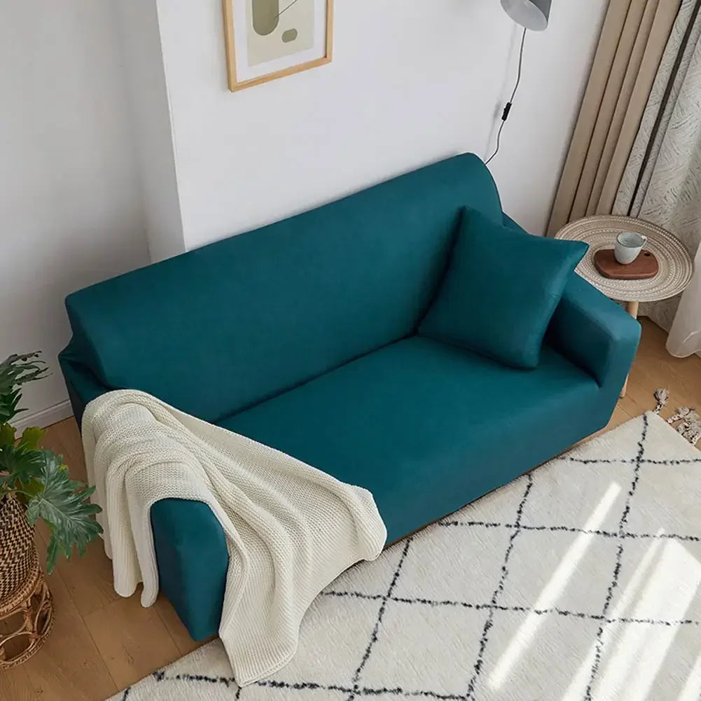 Afralia™ Solid Sofa Cover Slipcover Stretch for Chair, Loveseat, L-shaped Sectional
