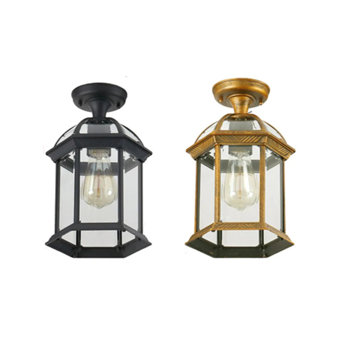 Afralia™ Vintage Industrial Ceiling Light Fixture for Entryway Porch Stairway Balcony