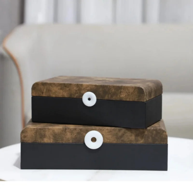 Afralia™ Marble Pattern Leather Jewelry Storage Box: Organizer & Home Decor Accessory