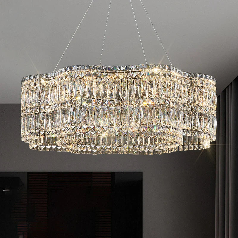 Afralia™ Luxury Crystal Chandeliers for Home Villa Decor Living Dining Lighting Fixture