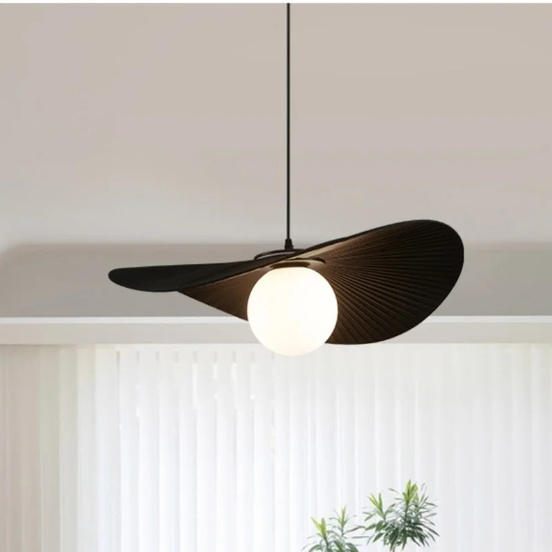 Afralia™ Nordic White/Black Fabric Chandelier Glass Shades Pendant Lamp