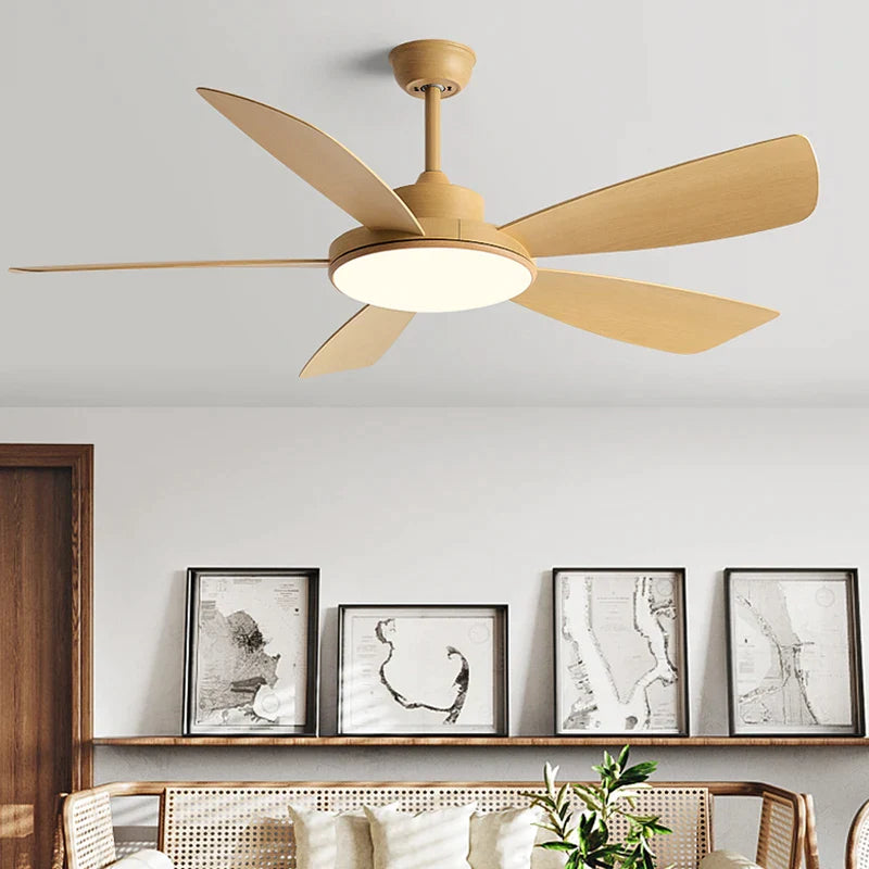 Afralia™ Modern DC Fan Light with Remote Control for Home and Restaurant