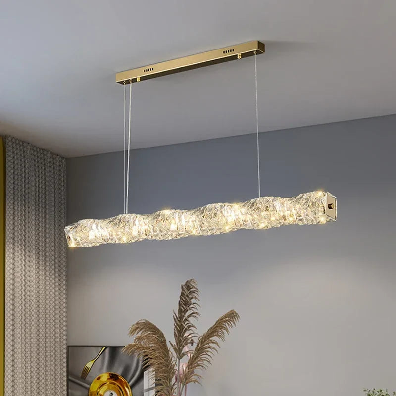 Afralia™ Luxury Crystal LED Chandelier for Dining & Kitchen Lighting