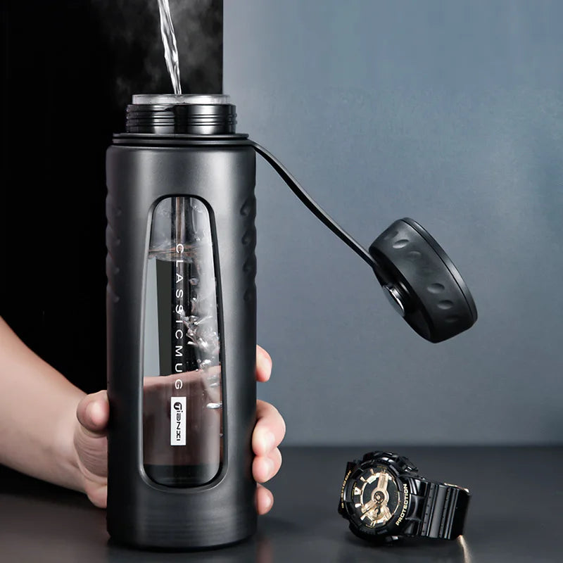 Afralia™ Double-layer Insulated Glass Water Cup | Large-capacity Heat-resistant Tea Cup