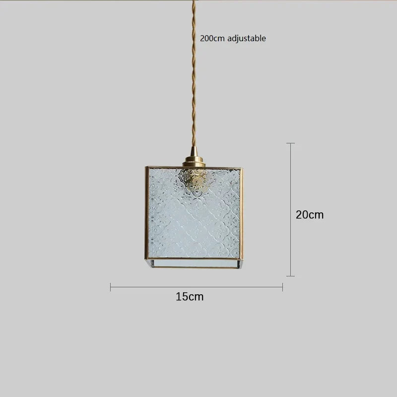 Afralia™ Glass LED Pendant Lights: Modern Copper Hanglamp for Bedroom, Living, Dinning Room