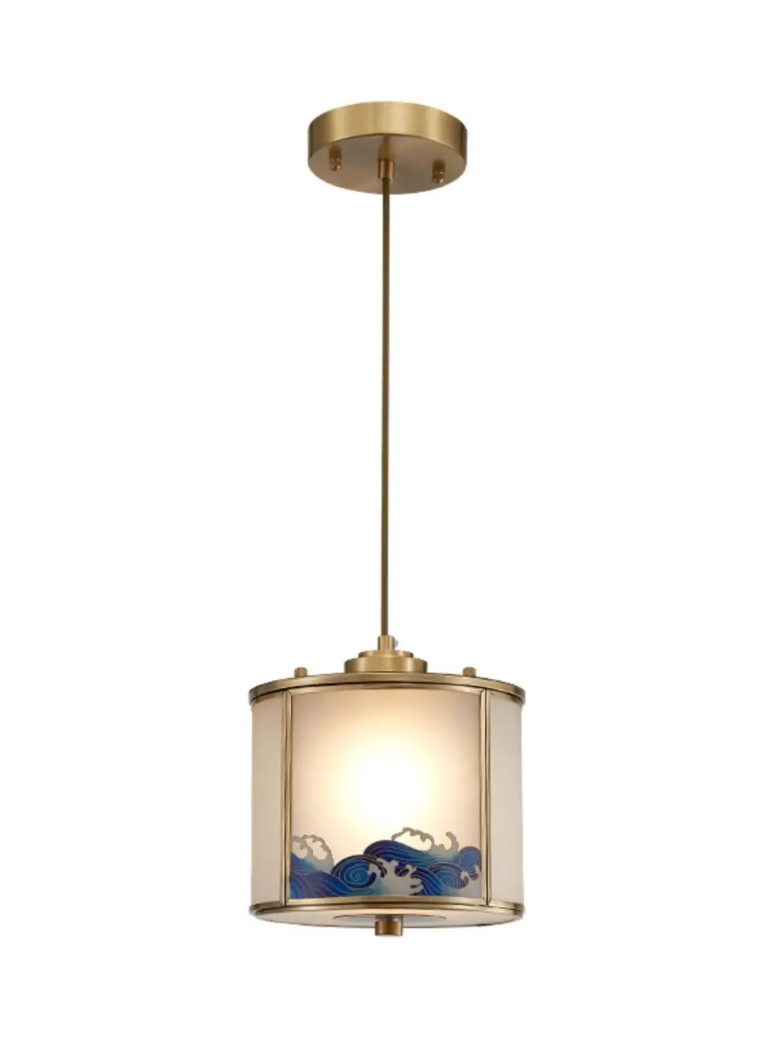 Afralia™ Chinese Style Copper Pendant Light for Bedroom, Aisle, and Headboard Zen Chandelier