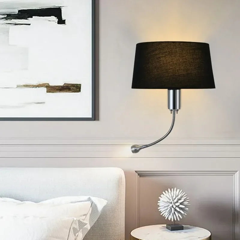 Afralia™ Elegant Fabric Wall Lamp for Bedside Reading in Modern Nordic Style