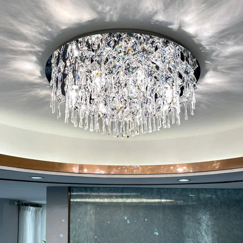 Afralia™ Crystal Ceiling Lamp: Luxury Modern LED Ceiling Light for Home Indoor Lighting