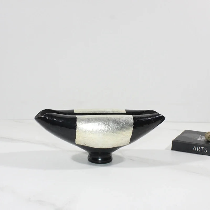 Afralia™ Elliptic Resin Flower Pot Vase Home Decor Floral Arrangement Accessories