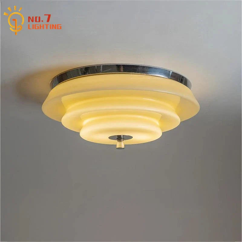 Afralia™ Nordic Glass LED Ceiling Lamp for Home Decor & Kitchen Island