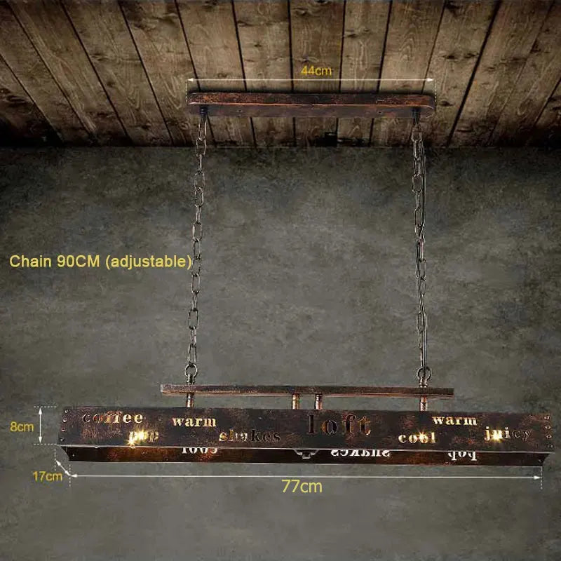Afralia™ Vintage Industrial Chandelier for Restaurant Bar, Loft Retro American Pendant Lamp