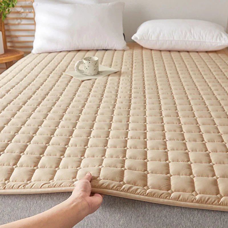 Afralia™ Soft Quilted Mattress Cushion for Home Bedroom, Non-Slip and Skin-Friendly