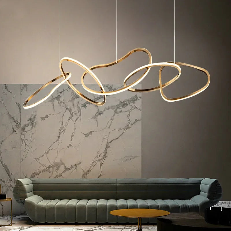 Afralia™ Luxury LED Pendant Chandelier Dimmable Luminarias Fixtures