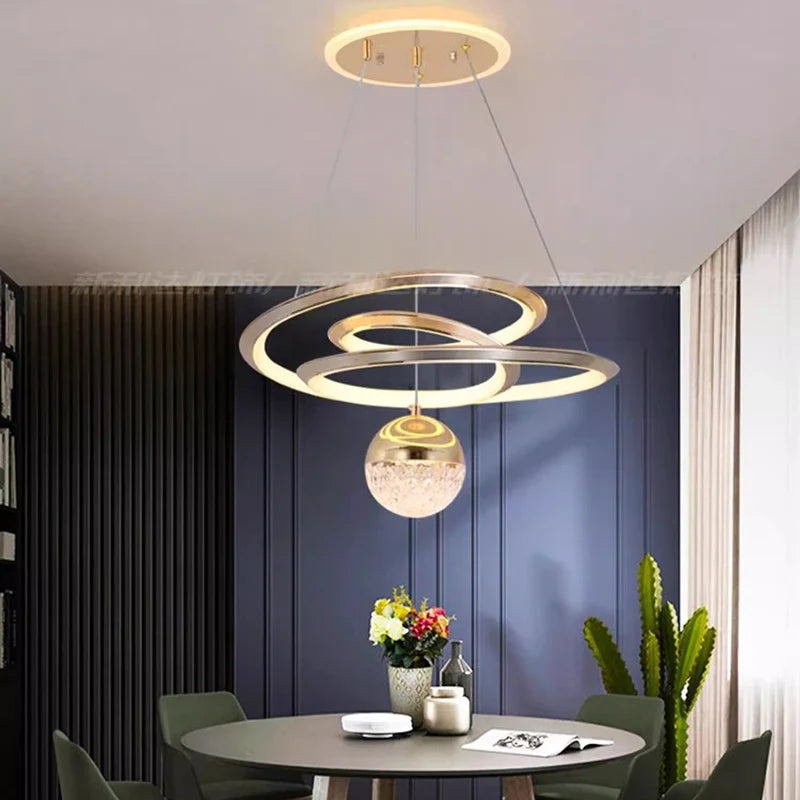 Afralia™ Modern LED Pendant Chandeliers for Home Decor and Indoor Lighting