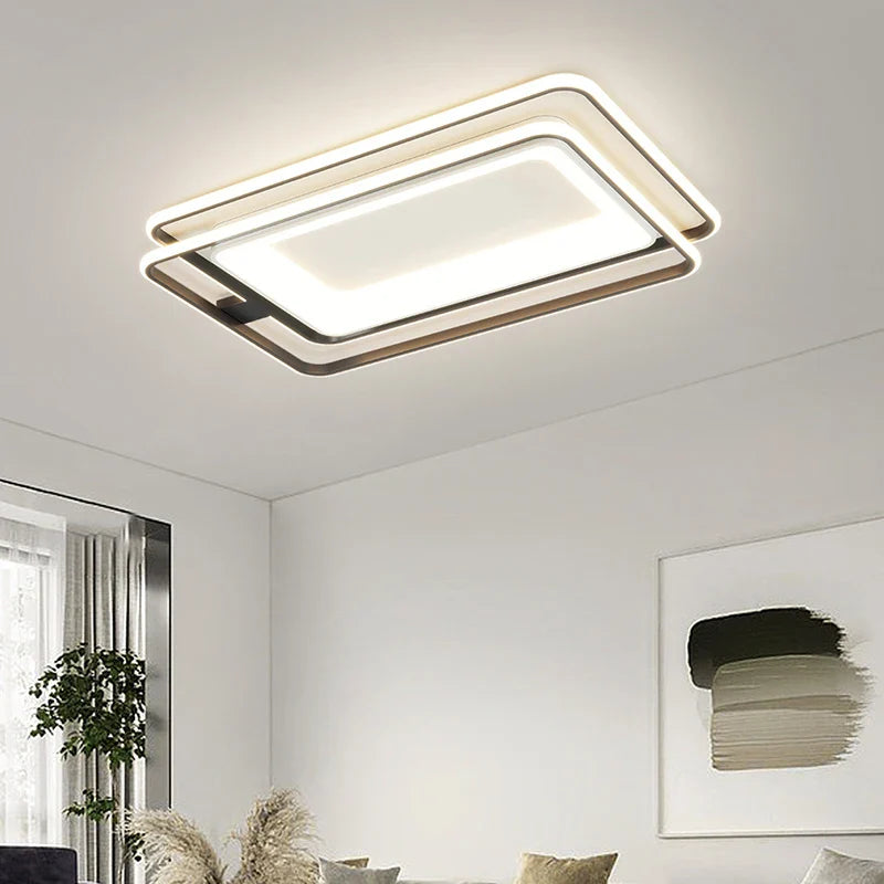 Afralia™ LED Chandelier: Simple Modern Ceiling Lamps with Remote for Home, Bedroom, and Balcony