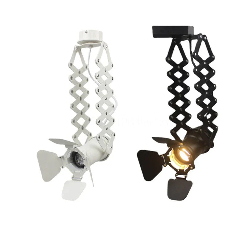 Afralia™ Retro Loft Iron LED Ceiling Lights, Industrial E27 Track Lamps for Bar Cafe.