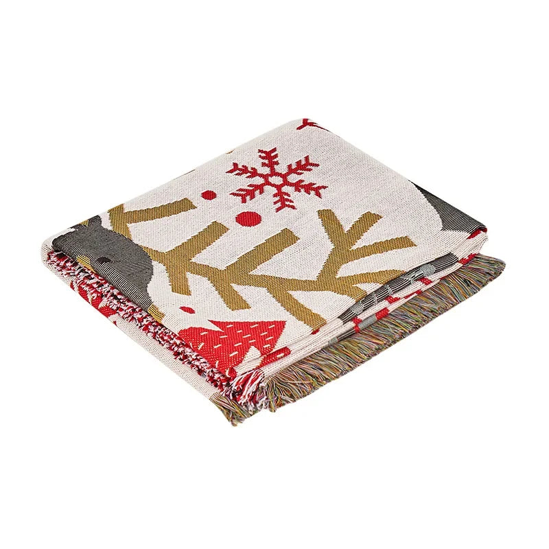 Afralia™ Nordic Christmas Jacquard Tapestry Blanket
