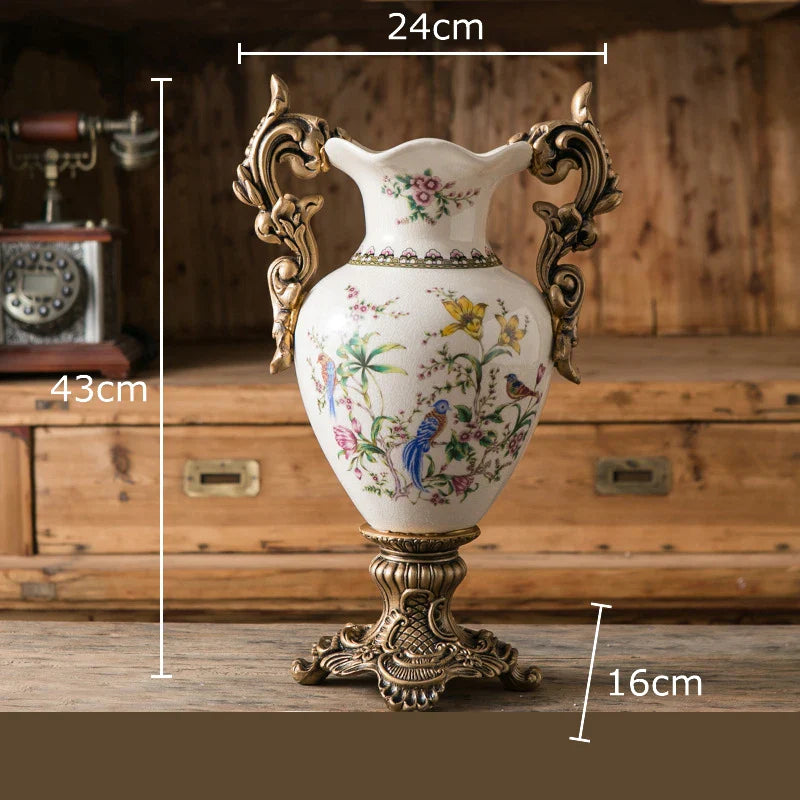 Afralia™ Classic White Ceramic Vase for Desk Decor and Flower Arrangement