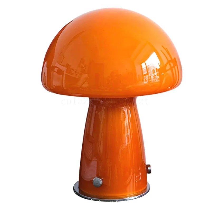 Afralia™ Nordic Glass Mushroom Table Lamp LED for Home Decor and Lighting