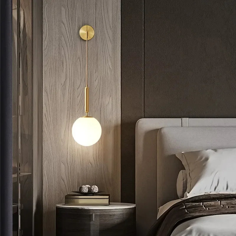 Afralia™ Nordic LED Wall Lamp Postmodern Staircase Bedroom Bedside Light