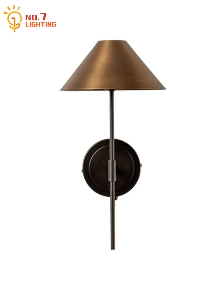 Afralia™ Vintage Copper Wall Lamp LED E27 Modern Nordic Minimalist Design for Living Room & Bedroom