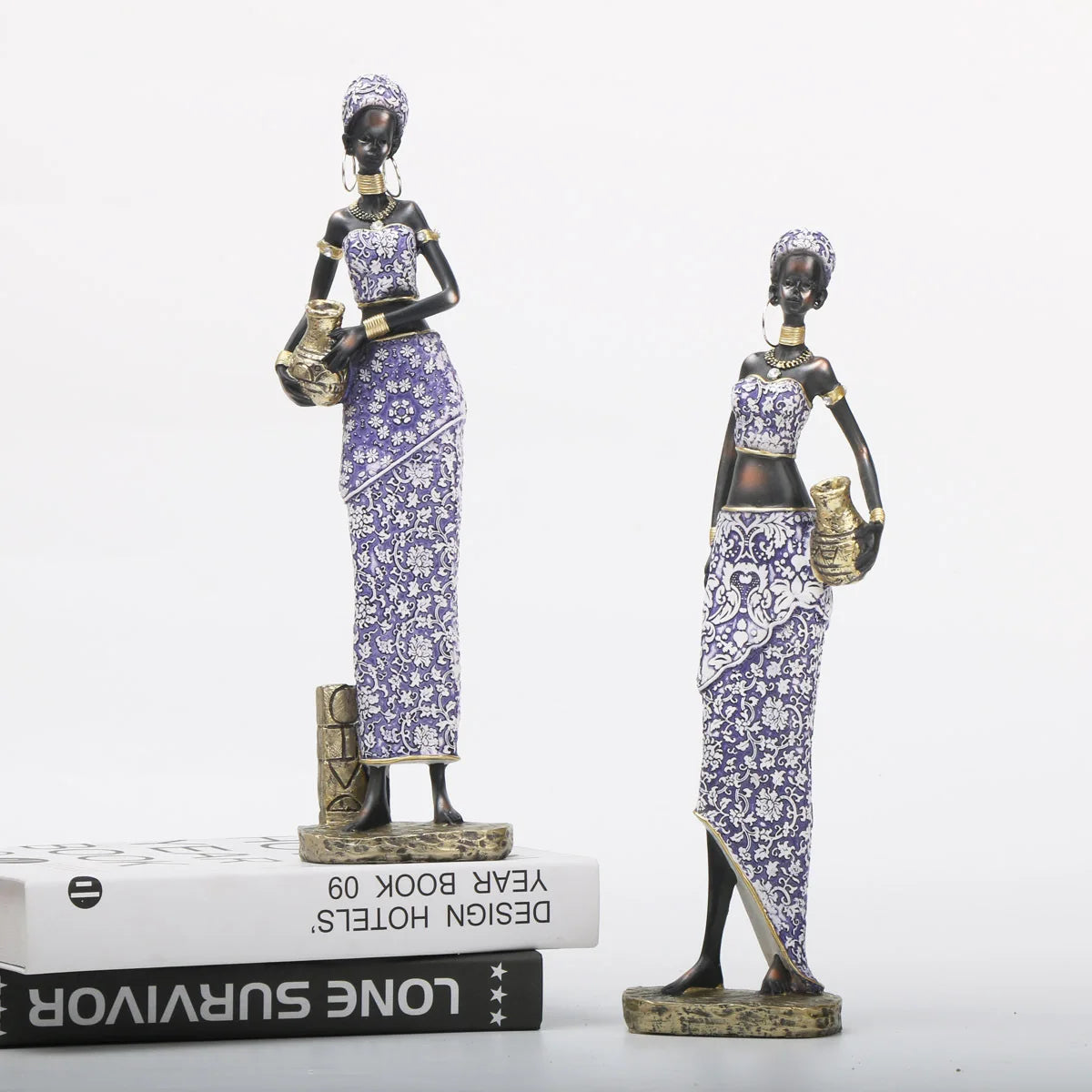 Afralia™ African Woman Sculpture: Realistic Home Decor Figurine