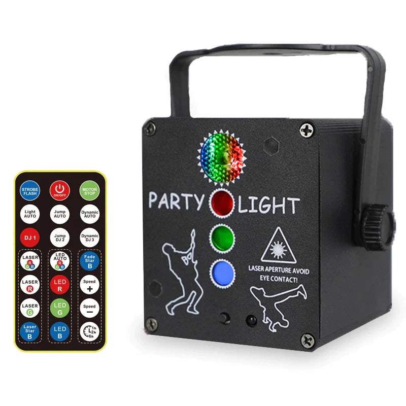 Afralia Mini RGB Laser Light Projector LED Stage Party Lamp