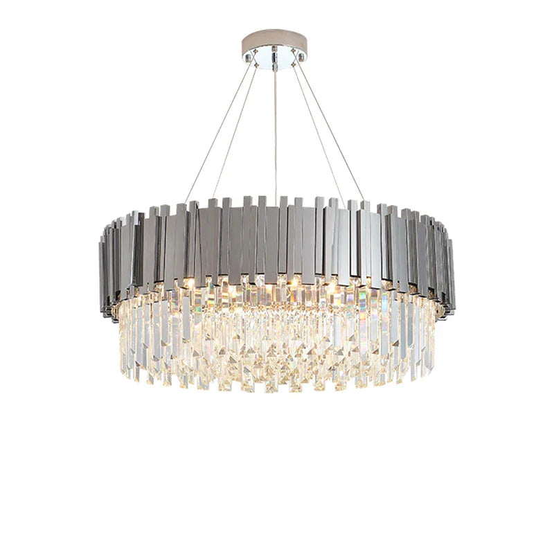 Afralia™ Modern Crystal 4 Tier Chandelier - Gold/Silver - Designer Lighting for Dining Room