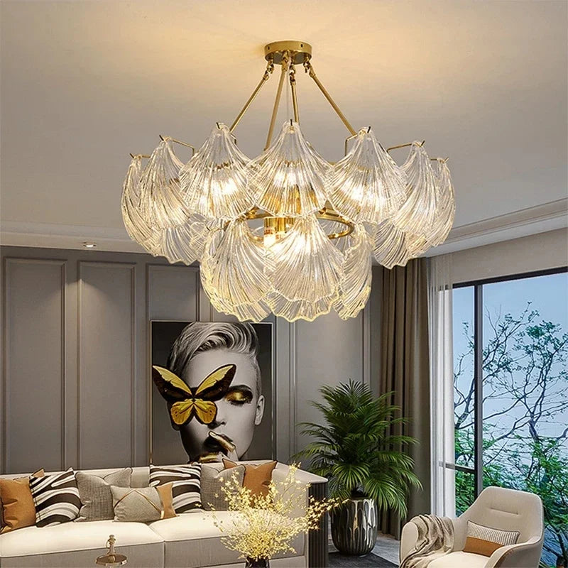 Afralia™ Crystal Glass Chandelier: Luxury Retro Pendant Light for Dining, Living, Bedroom Decor