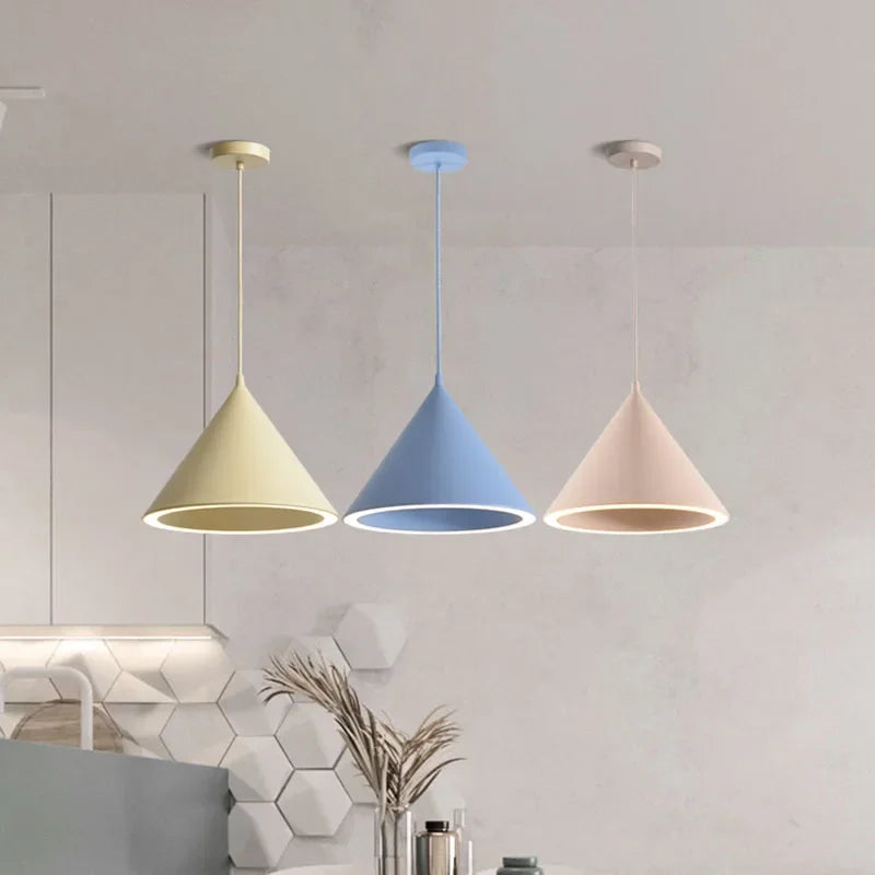 Afralia™ Macaron LED Pendant Light: Modern Chandelier Fixture for Living Dining Bedroom