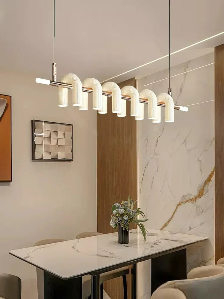 Afralia™ Art Deco White Acrylic Chandeliers: Elegant Indoor Living Room Lamps