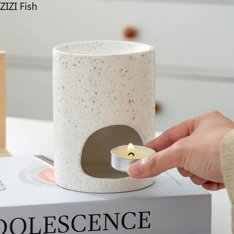 Afralia™ Speckled Incense Burner Tray | Aromatherapy Censer Firewood Aroma Diffuser