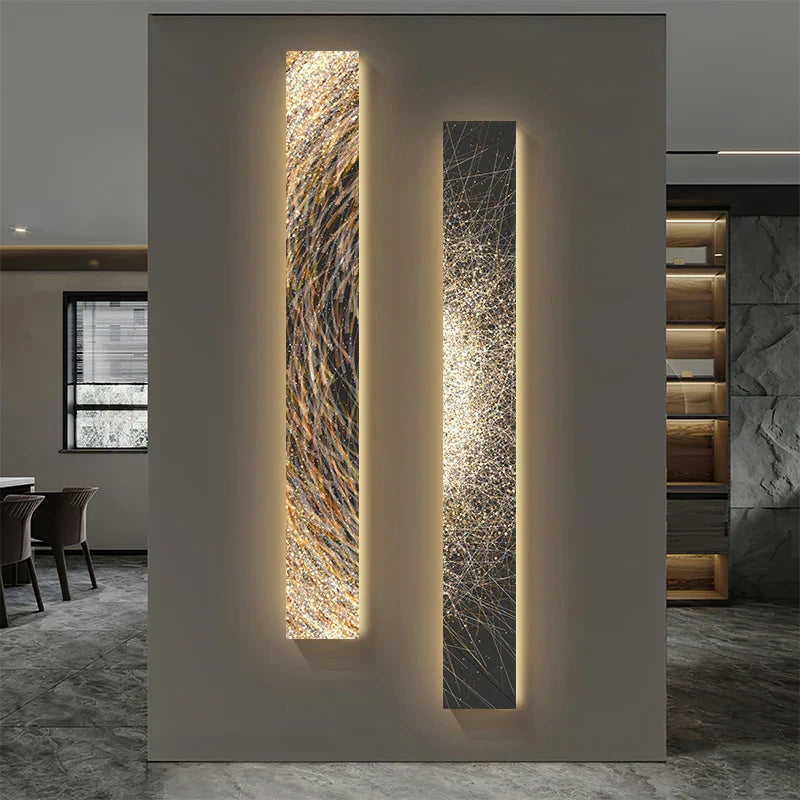 Afralia™ LED Indoor Painting Decoration Strip Wall Hanging Lamp for Living Room & Hotel