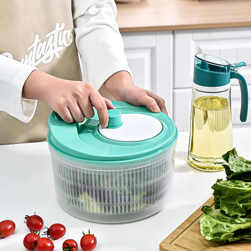 Afralia™ Salad Spinner Greens Washer Dryer Strainer for Leafy Vegetables
